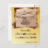 ダ・ヴィンチ・ヘリコプタ🚁✨バジェット・スペシャル ポストカード (正面/裏面)