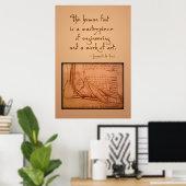 ダ・ヴィンチ:「人間の足は…」 ポスター (ホームオフィス)