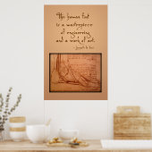 ダ・ヴィンチ:「人間の足は…」 ポスター (キッチン)