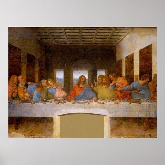 ダ・ヴィンチ 最後の晩餐 美術 クラシカルアート ポスター (正面)