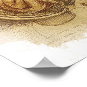 ダ・ヴィンチ – 胚のスケッチ ポスター (角)