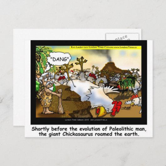 チおもしろいキン(チカサウルス)Tees Mugs Card等 ポストカード (正面/裏面)
