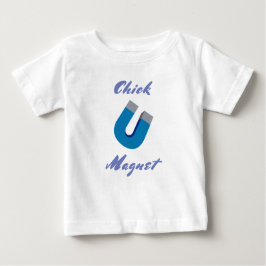 チおもしろいック磁石。 ベビーTシャツ