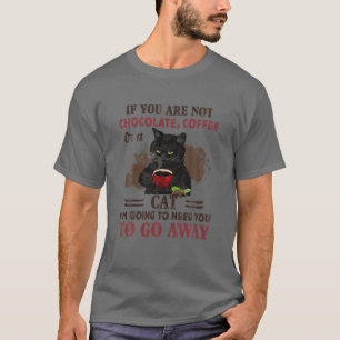 チもしョコレート・コーヒーや猫のGOおもしろいではな遠くにい Tシャツ
