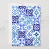 チアオ ベイビー レモン ブルー タイル イタリアン ベイビー シャワー 招待状 (裏面)