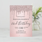 チアキブロンズの若い女の子ラディ グリッター 招待状 (スタンド正面)