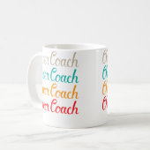チアコーチのタイポグラフィーデザイン コーヒーマグカップ (正面左)