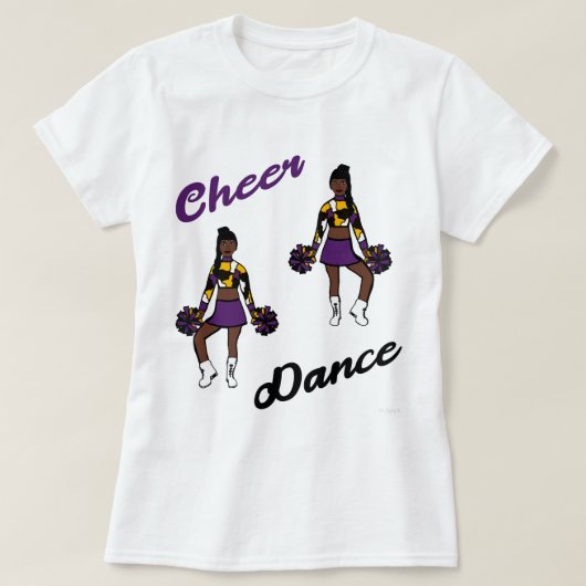 チアダンスTシャツ (パープル カモフラージュ) Tシャツ (デザイン正面)