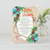 チアフル男の赤ちゃんシャワー 招待状 (スタンド正面)