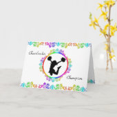 チアリスタイリッシューダーチャンピオン感動的引用文C カード (黄色い花)