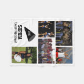 チアリパーソナライズされたーダー5フォトコラージュ名年 フリースブランケット (正面(横))