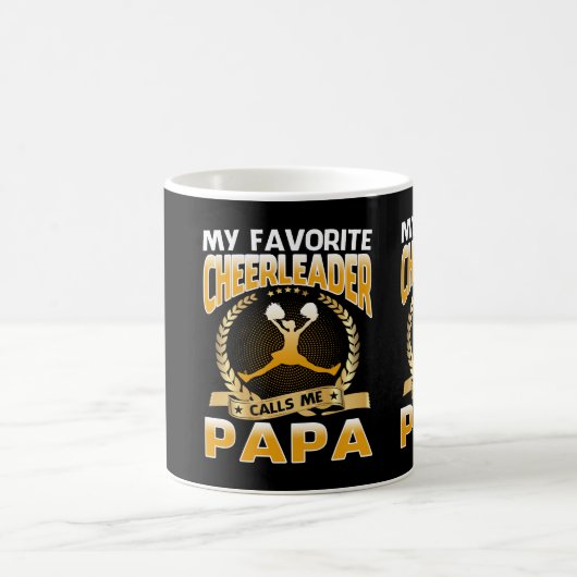 チアリーお気に入りのダーが私をパパチアリーティングと呼ぶ コーヒーマグカップ (中央)