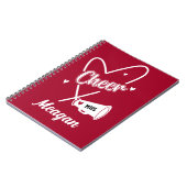 チアリーシンプルダー応援ハート ノートブック (左側)