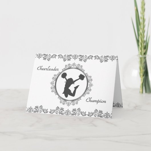 チアリースタイリッシュダーチャンピオン感動的引用文 カード (正面)