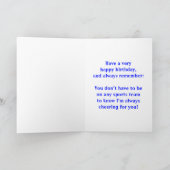 チアリーダーが付いているパーソナライズなバースデー・カード カード (内部)