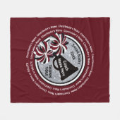 チアリーダーが名前を付け最高のる応援コーチの贈り物 フリースブランケット (正面(横))