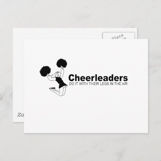 チアリーダーたちは脚を上げて歌う ポストカード (正面/裏面)