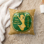 チアリーダーのためのカスタムな年長夜ギフトのアイディア クッション (ブランケット)