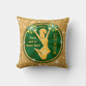 チアリーダーのためのカスタムな年長夜ギフトのアイディア クッション (正面)