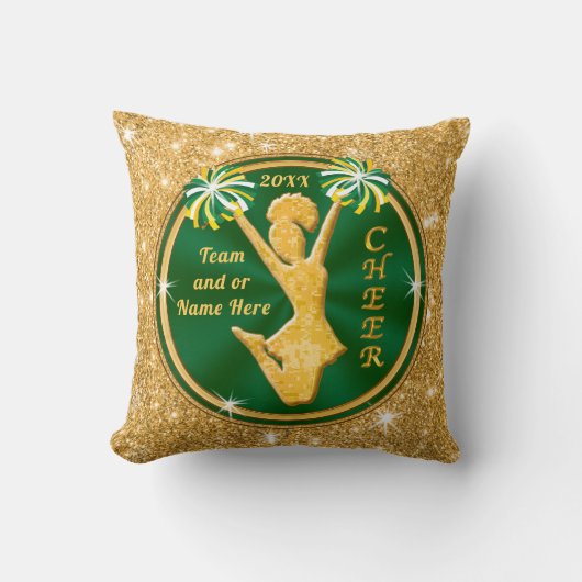 チアリーダーのためのカスタムな年長夜ギフトのアイディア クッション (正面)