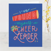 チアリーダーのカード カード (黄色い花)