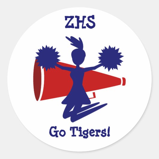 チアリーダーのシール ラウンドシール (正面)