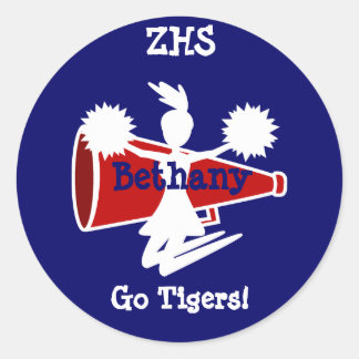 チアリーダーのシール ラウンドシール