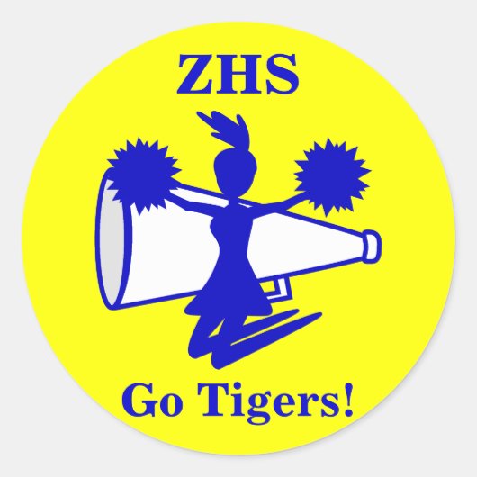 チアリーダーのシール ラウンドシール (正面)