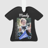 チアリーダーのジャージー写真付き オーナメント (裏面)