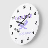 チアリーダーのダンス ラージ壁時計 (傾斜)