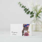 チアリーダーのチワワ犬 名刺 (スタンド正面)