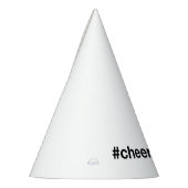 チアリーダーのハッシュタグ パーティーハット (左)