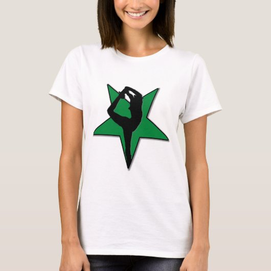 チアリーダーのフライヤのTシャツ Tシャツ (正面)