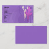 チアリーダーのプロフィールカード 名刺 (正面/裏面)