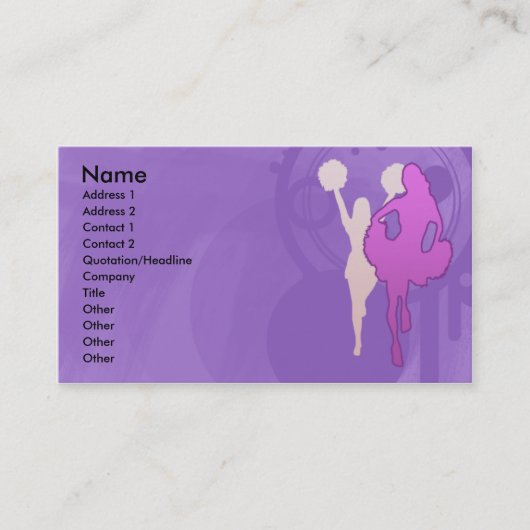 チアリーダーのプロフィールカード 名刺 (正面)