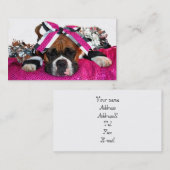 チアリーダーのボクサー犬の名刺 名刺 (正面/裏面)