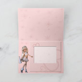 チアリーダーの写真フレーム カード (内部)