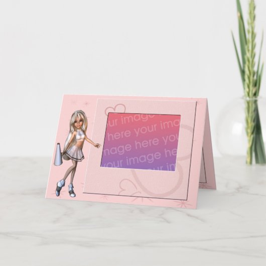 チアリーダーの写真フレーム カード (正面)