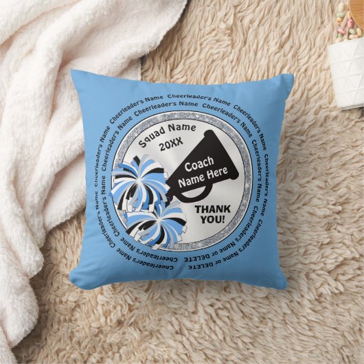 チアリーダーの名前，コーチに感謝の意を表する応援 クッション