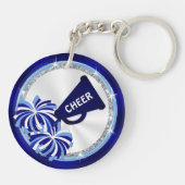チアリーダーの名前、パーソナライズされた応援コーチ キーホルダー (裏面)