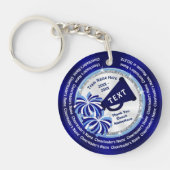 チアリーダーの名前、パーソナライズされた応援コーチ キーホルダー (正面)