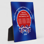 チアリーダーの名前、応援コーチに感謝 フォトプラーク (側面)