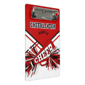 チアリーダーの場合 – 赤、黒、白 ミニクリップボード (アングル)