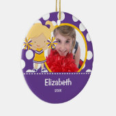 チアリーダーの応援の写真のクリスマスのオーナメント セラミックオーナメント (右)