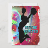 チアリーダーの招待されました 招待状 (正面)