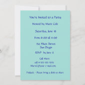 チアリーダーの招待されました 招待状 (裏面)