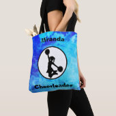 チアリーダーの水色トートバッグ トートバッグ (クローズアップ)