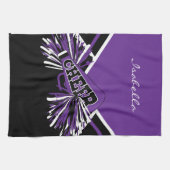 チアリーダーの衣装（紫、黒、白） キッチンタオル (横)