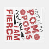 チアリーダーはポンポンに怒られてはいけない フリースブランケット (正面(横))