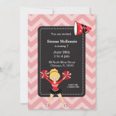 チアリーダーは、あなた自身の背景色を選びます 招待状 (正面)